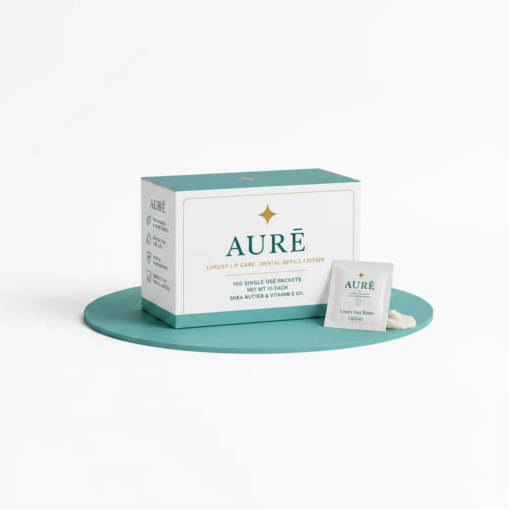 AURĒ box — 100 single-use packets, shea butter & vitamin E